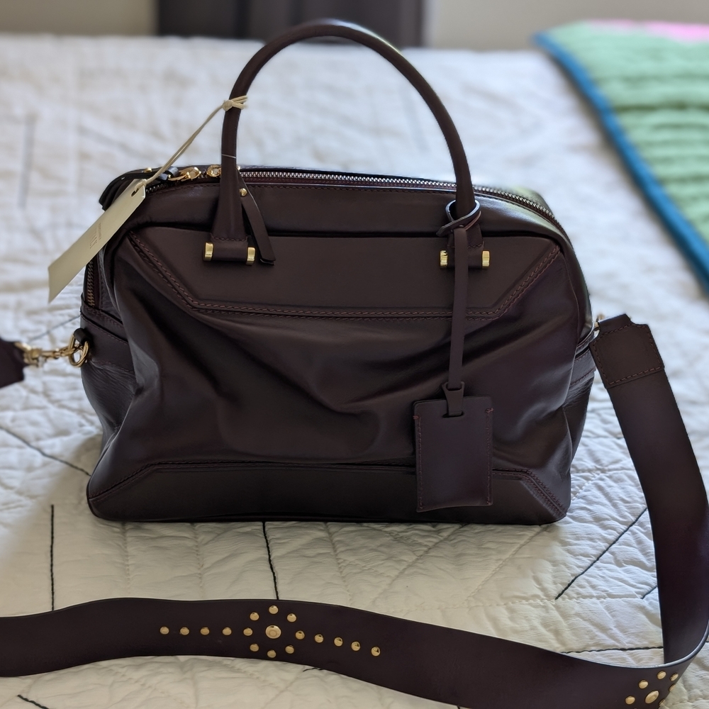 Leather Satchel Handbag